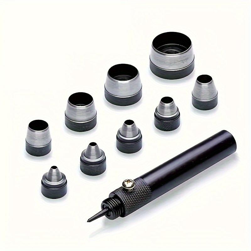 Leather Work Organiser - 10Pcs Hollow Punch Set Heavy‑Duty Leather