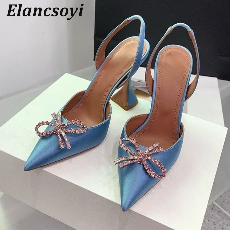 Leather Work Heels - Pointed Toe High Heels Women Pumps