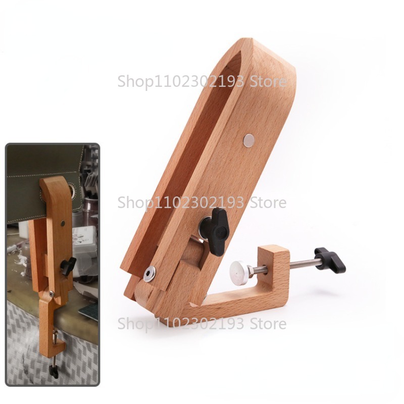 Leatherwork Roller - Foldable Wooden Clamp Adjustable Wood Leather