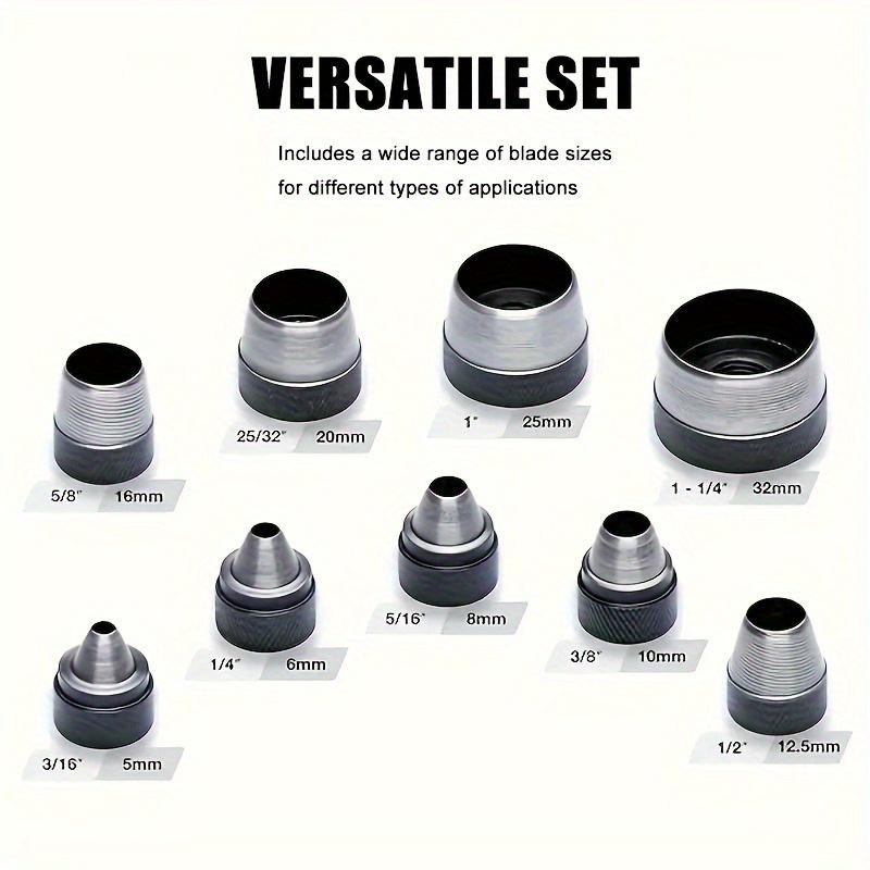 10Pcs Hollow Punch Set Heavy‑D - Leather Work Organiser ulasan dan harga