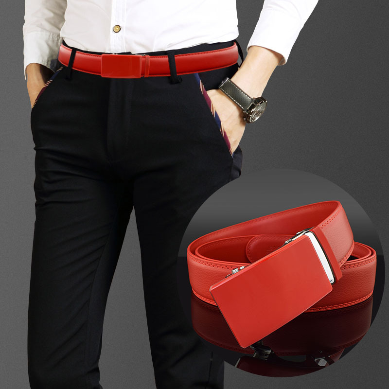 Men's High Quality Automatic B - Leather Work Jeans ulasan dan harga