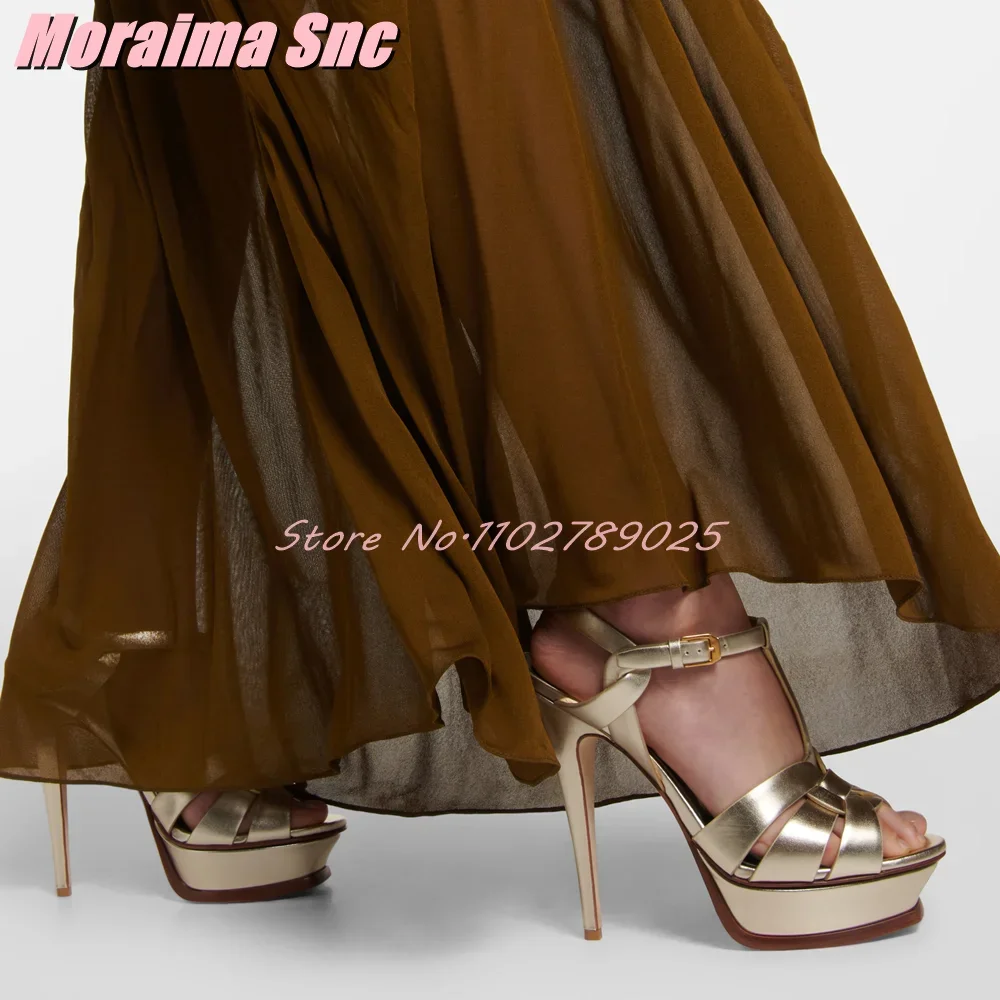 Platform Waeve T-strap Square  - Leather Work Heels ulasan dan harga