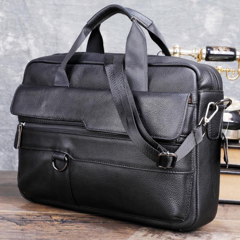 Large Men's Genuine Leather Ha - Leather Work Bag Men ulasan dan harga