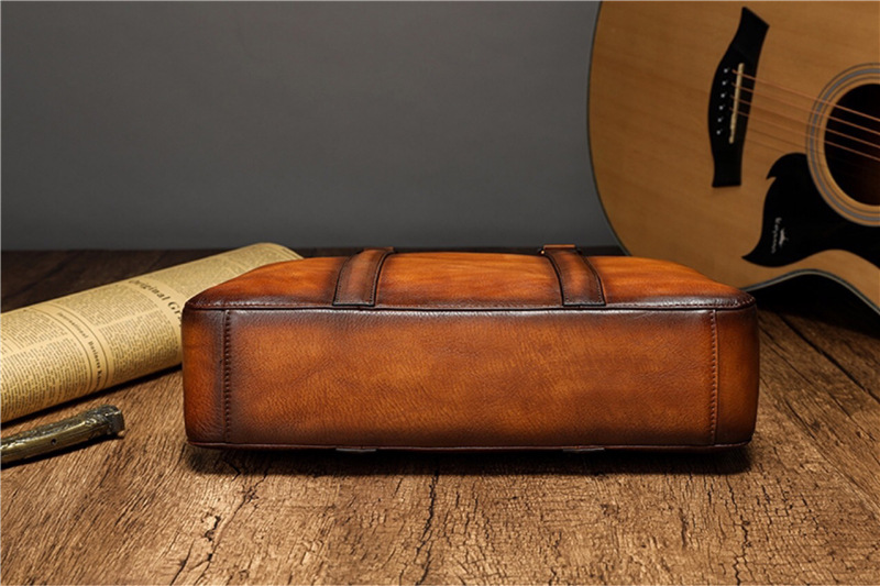 YETTIES Business Top Grain Lea - Leather Work Bag Men ulasan dan harga