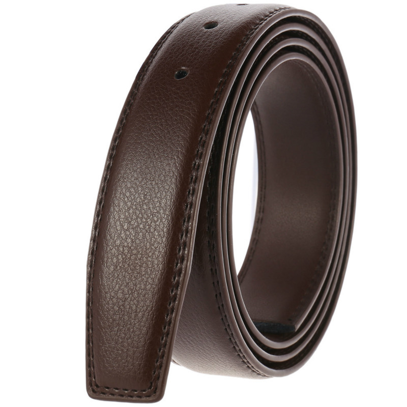 Luxury Men Belts Solid Genuine - Leather Work Jeans ulasan dan harga