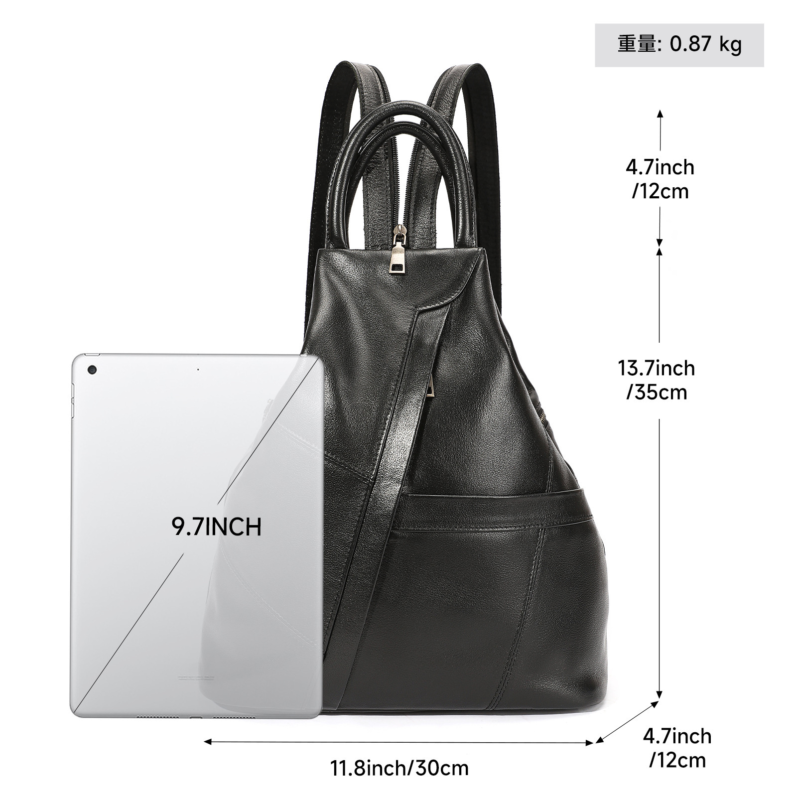 Full Grain Leather Backpack fo - Leather Work Rucksack ulasan dan harga