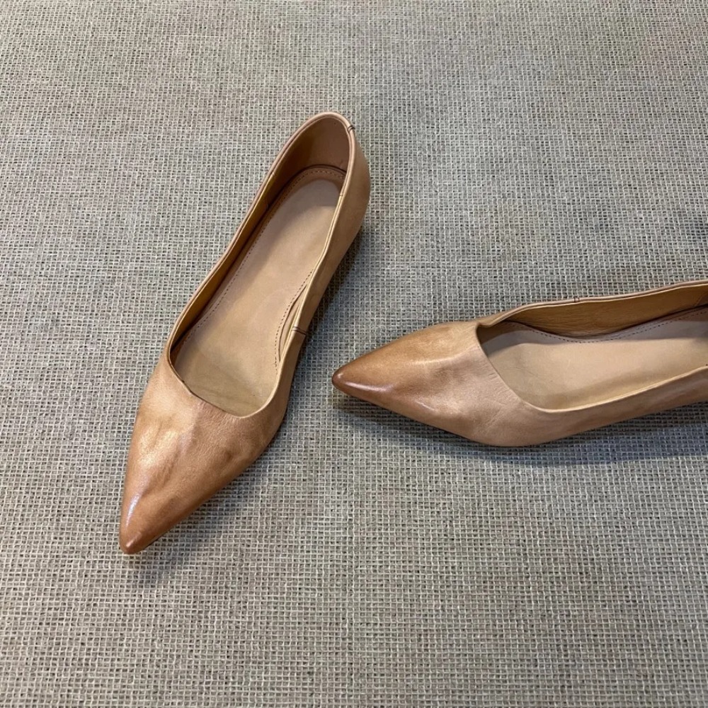 Low-Heel Leather Mary Janes Wo - Leather Work Heels ulasan dan harga