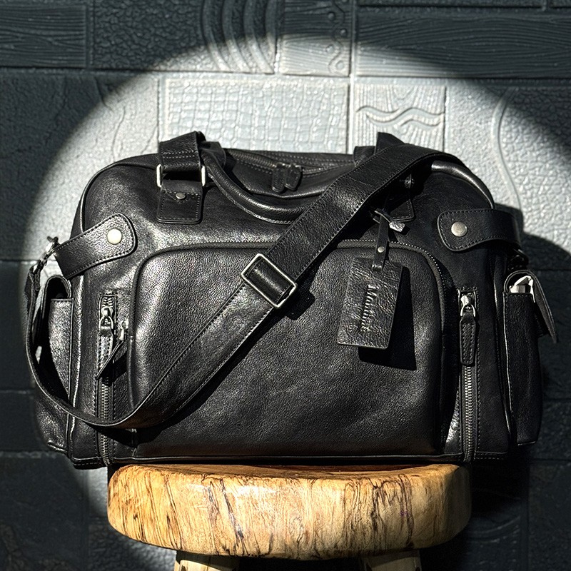 Vintage vegetable tanned leath - Leather Work Bag Men ulasan dan harga