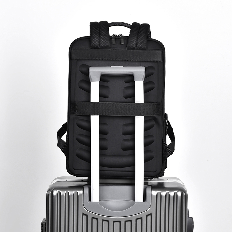 PU Leather Men's Backpack USB  - Leather Work Bag Men ulasan dan harga