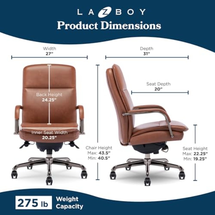 Ergonomic executive office cha - Upholstery Leather Work ulasan dan harga