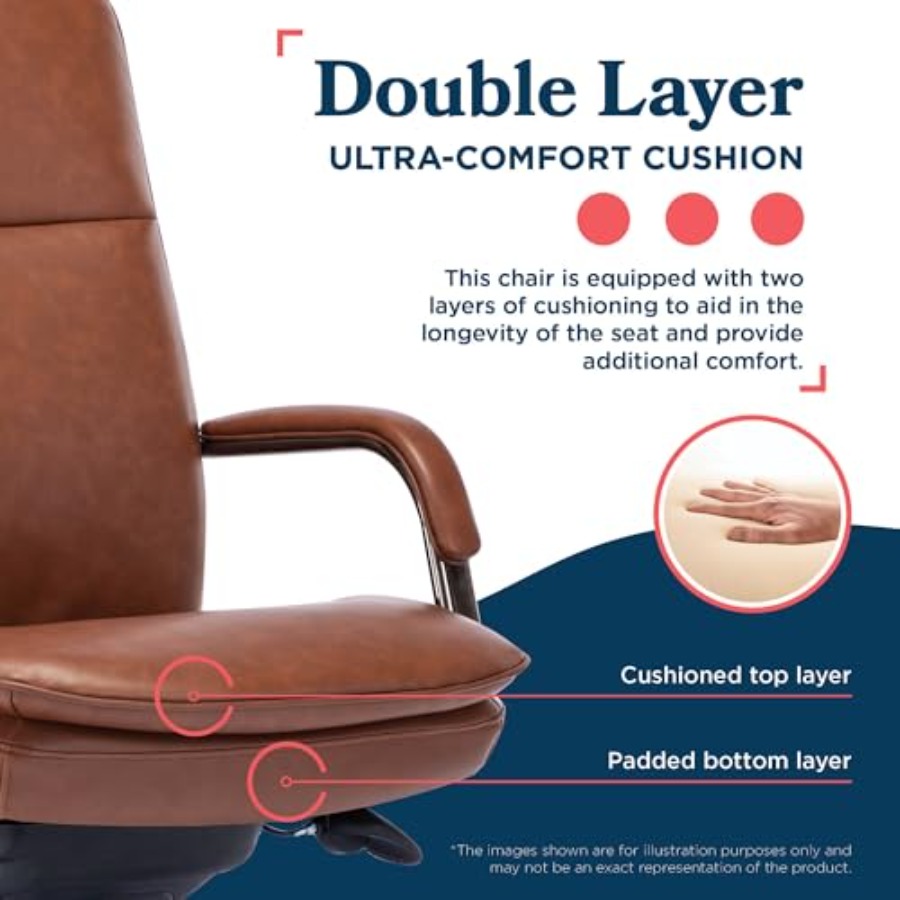 Ergonomic executive office cha - Upholstery Leather Work ulasan dan harga