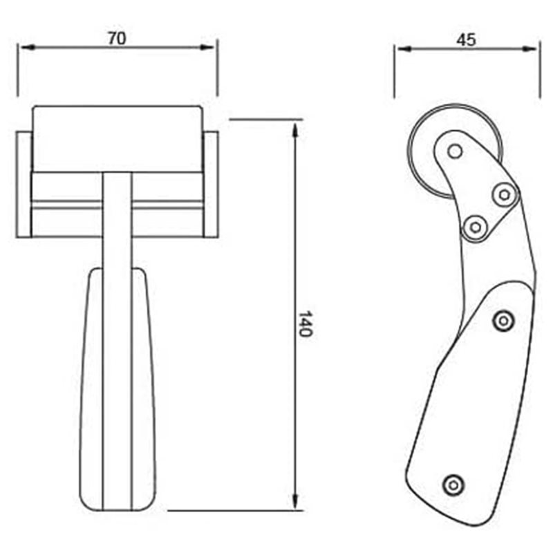 AT29-Inclined Roller,60Mm Wide - Leatherwork Roller ulasan dan harga