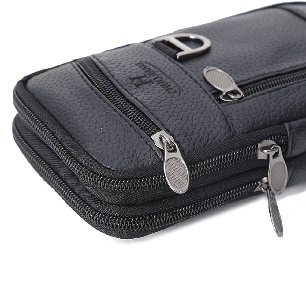 Men Waist Bag Mobile Phone Bag - Leather Work Bag Men ulasan dan harga
