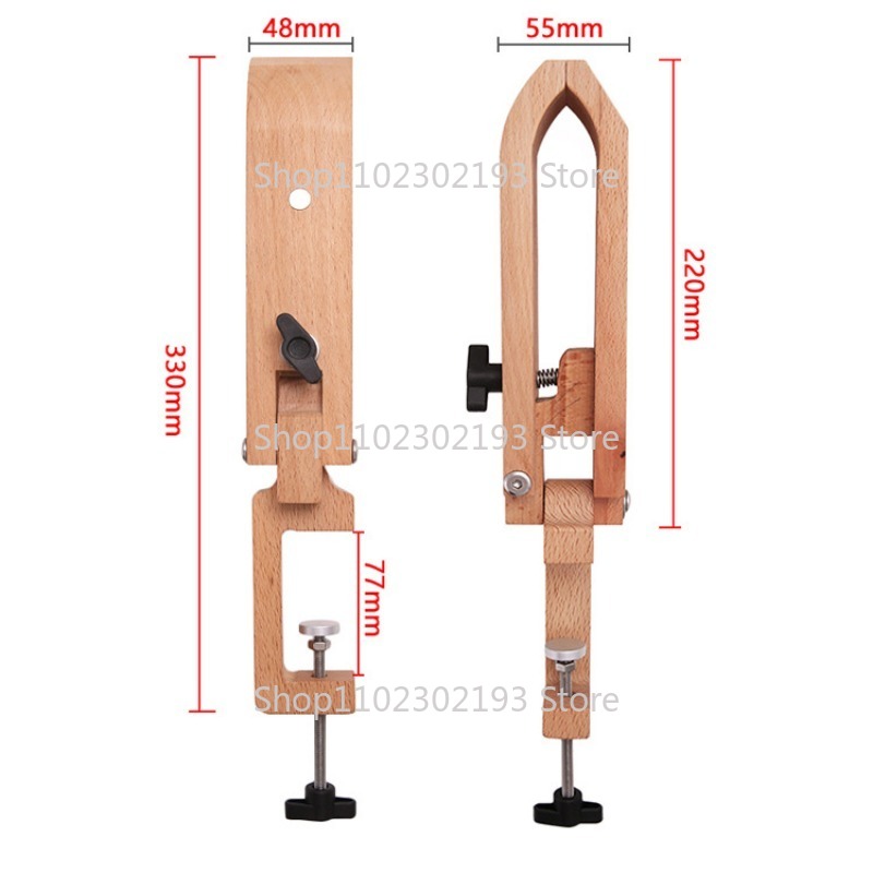 Foldable Wooden Clamp Adjustab - Leatherwork Roller ulasan dan harga