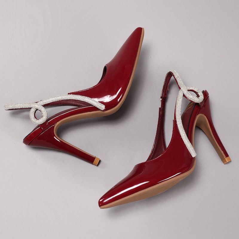 Sexy Patent Leather Pointed To - Leather Work Heels ulasan dan harga