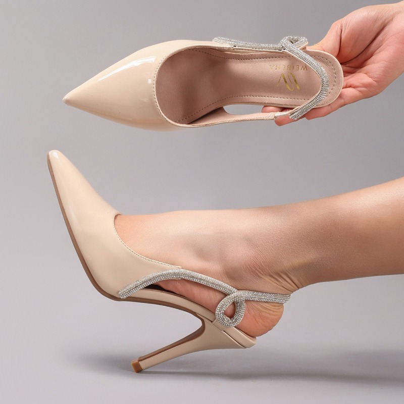 Sexy Patent Leather Pointed To - Leather Work Heels ulasan dan harga