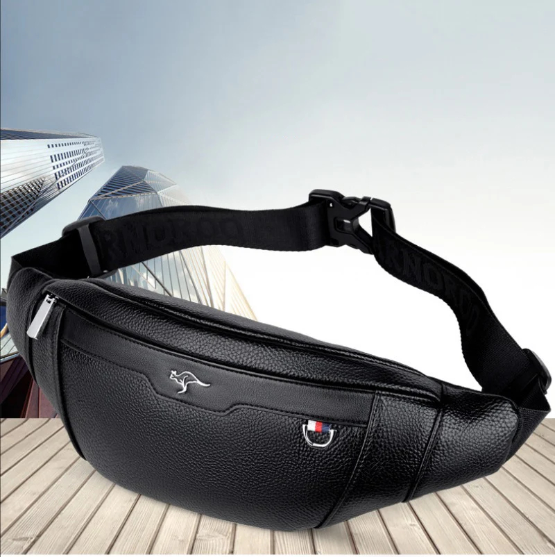Business Leather Waist Bag Mul - Leather Work Bag Men ulasan dan harga