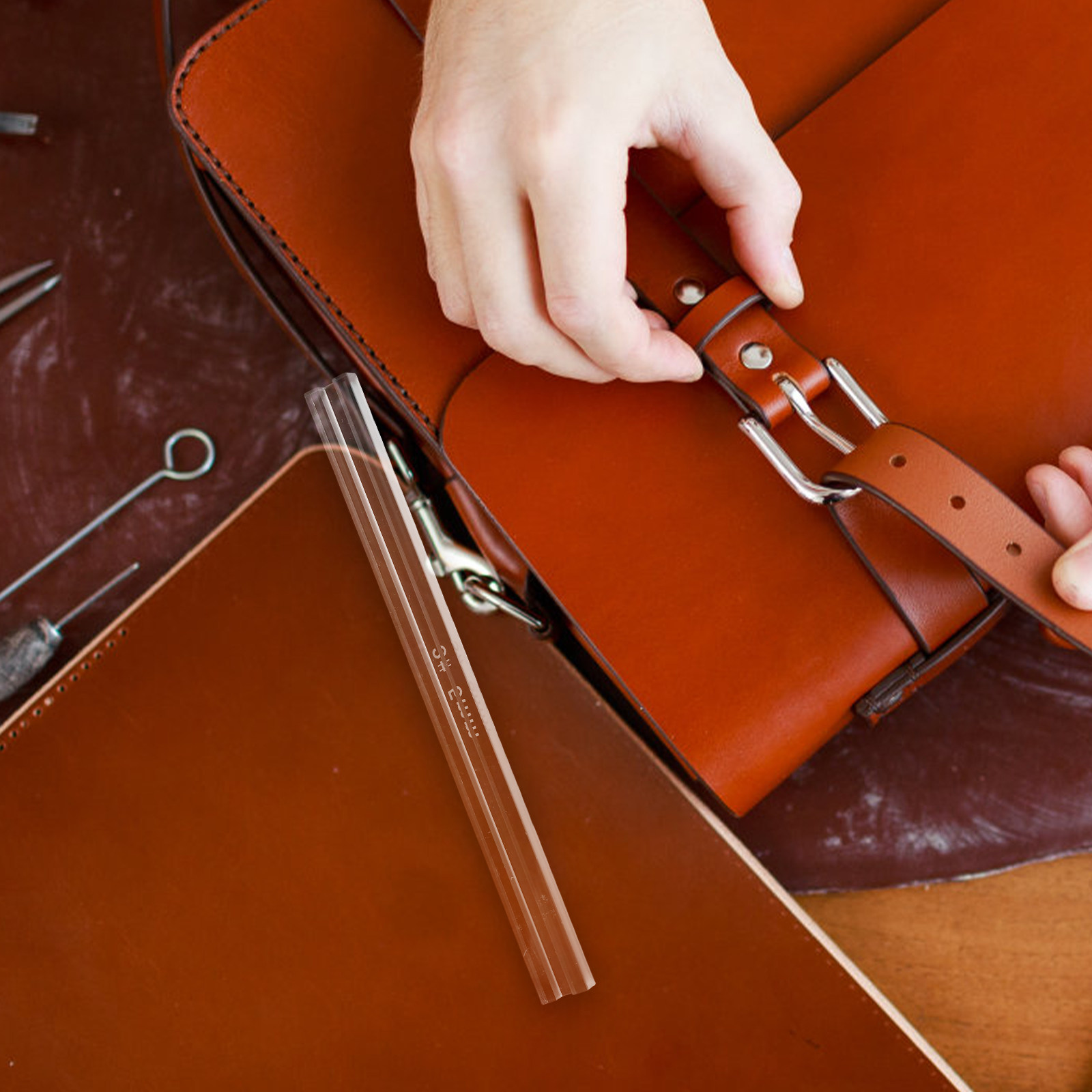 3Pcs Zipper Bonding Ruler Acry - Leatherworking Guide ulasan dan harga