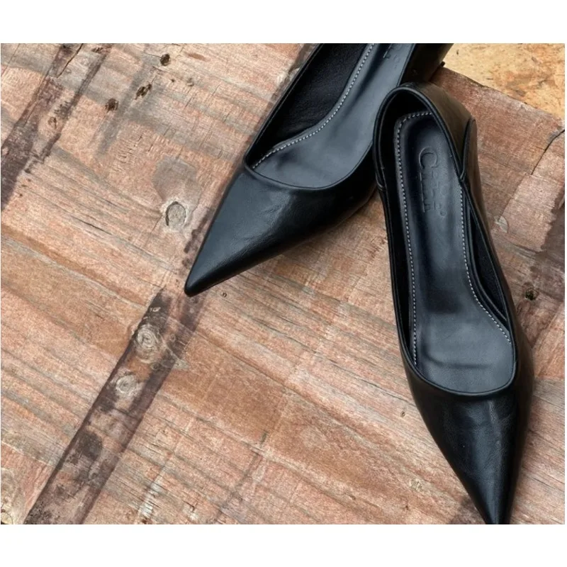 2024 Women Sexy High Heels Bur - Leather Work Heels ulasan dan harga