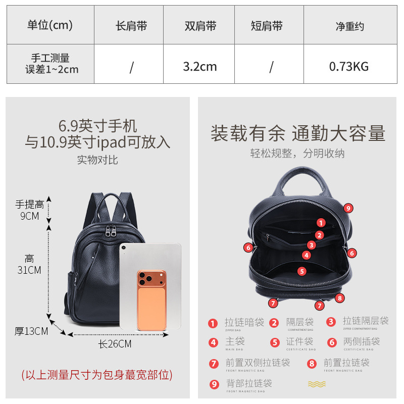 Large Capacity Leather Backpac - Leather Work Rucksack ulasan dan harga