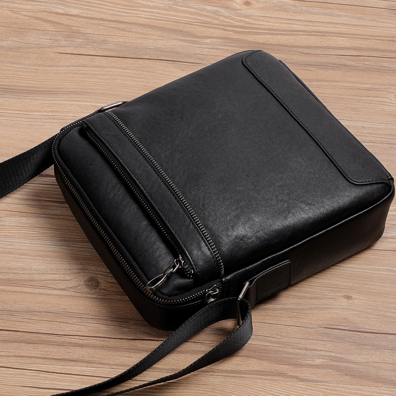 Genuine Leather Men Crossbody  - Leather Work Bag Men ulasan dan harga