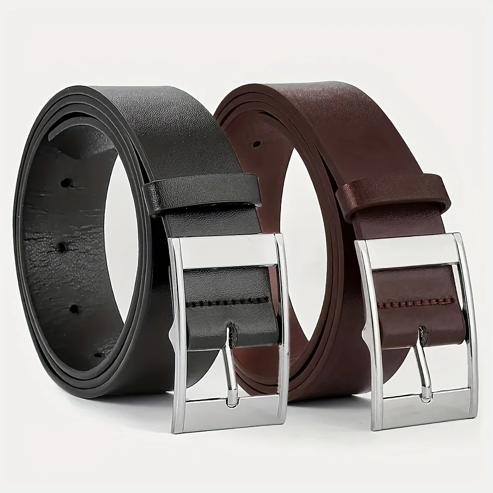New Luxury Belt for Men PU Lea - Leather Work Jeans ulasan dan harga
