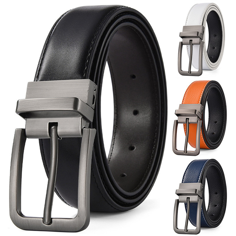 Reversible Pin Buckle Men's Be - Leather Work Jeans ulasan dan harga