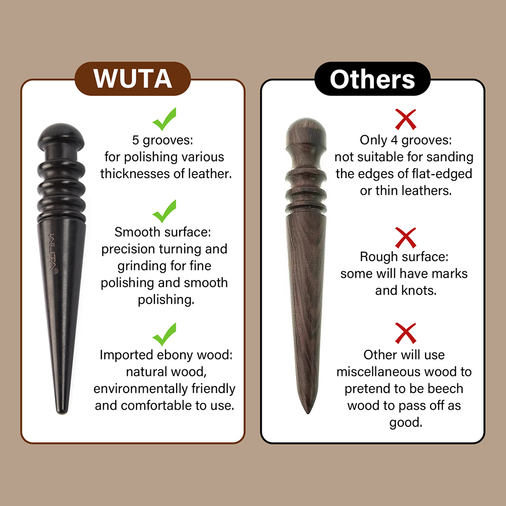 WUTA 1PC Pro Leather Edge Burn - Leatherwork Roller ulasan dan harga