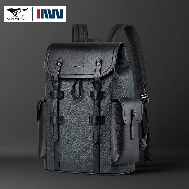 Septwolves High Quality Busine - Leather Work Rucksack ulasan dan harga