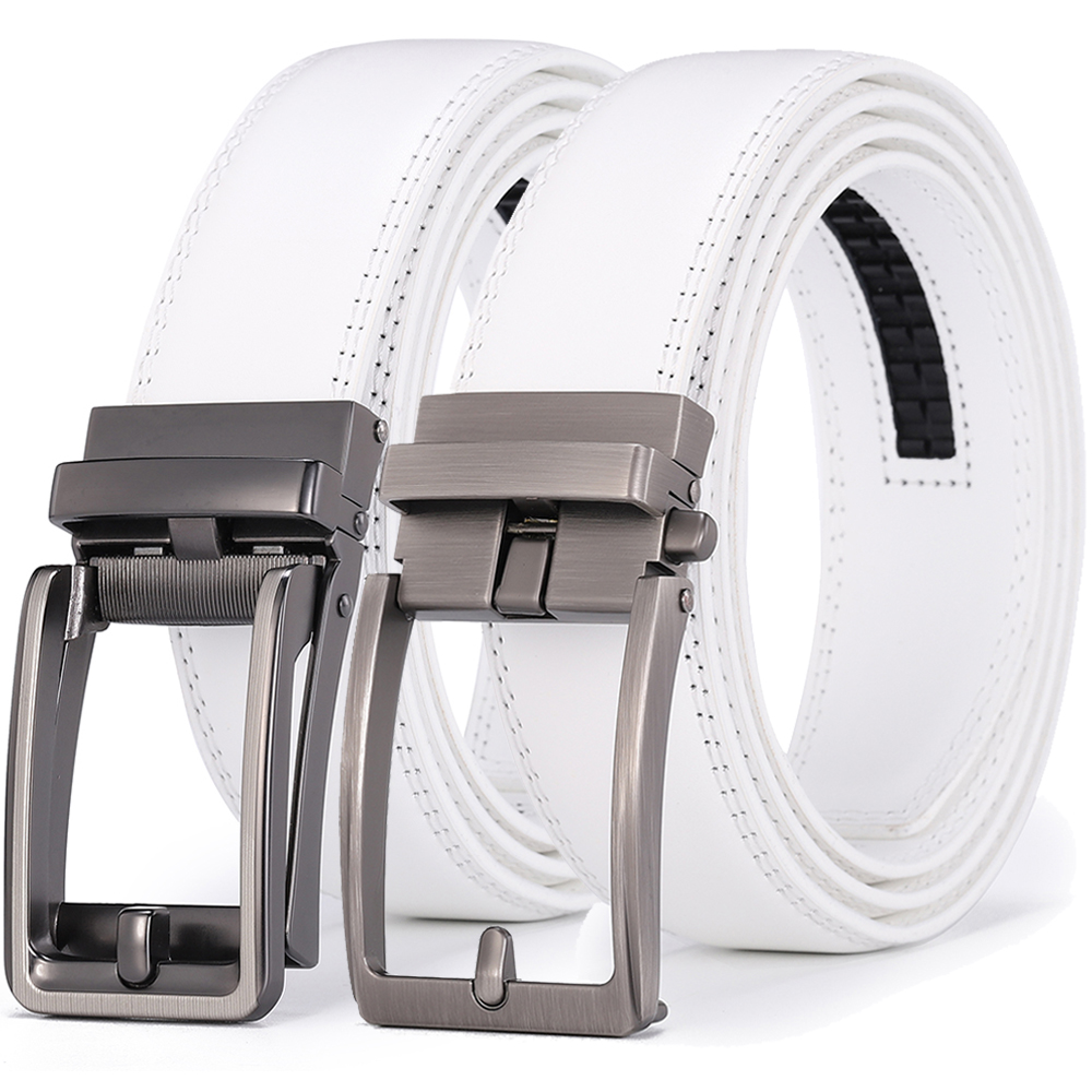 Luxury White Golf Belt for Men - Leather Work Jeans ulasan dan harga