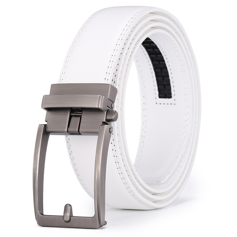 Luxury White Golf Belt for Men - Leather Work Jeans ulasan dan harga