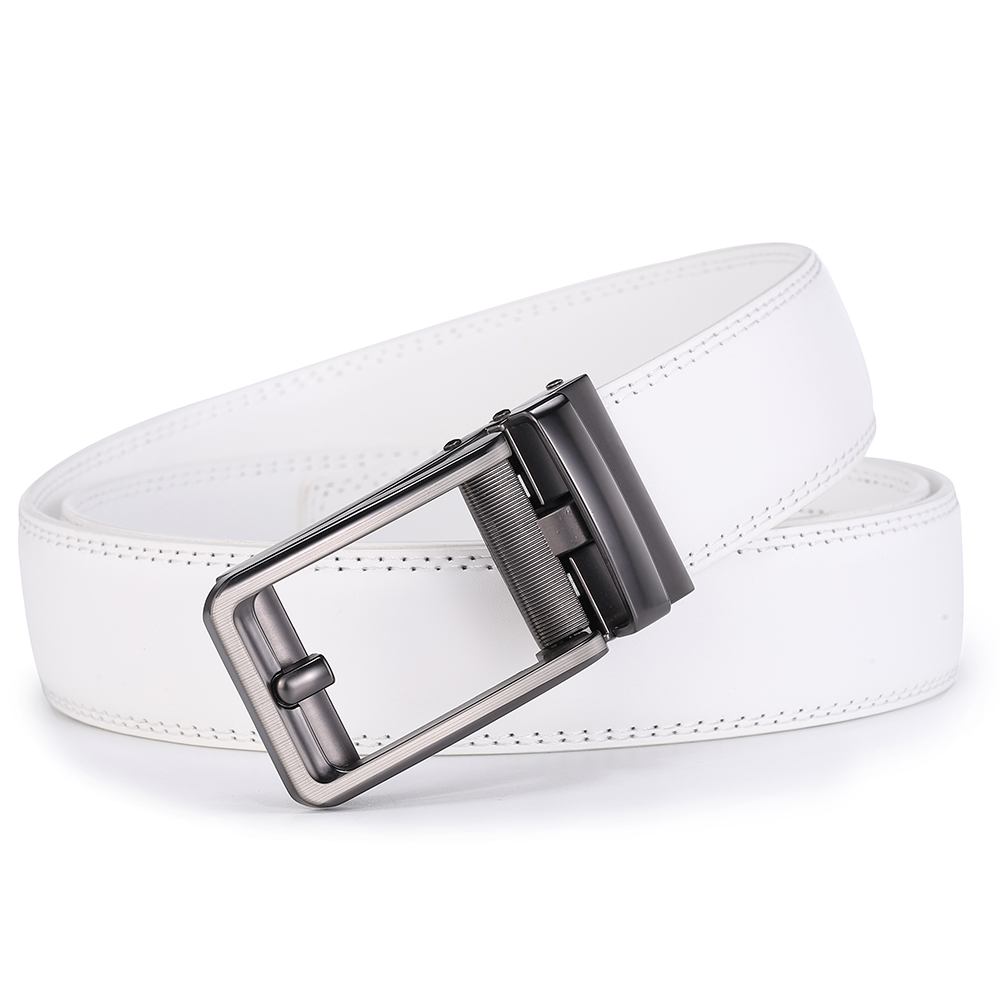 Luxury White Golf Belt for Men - Leather Work Jeans ulasan dan harga