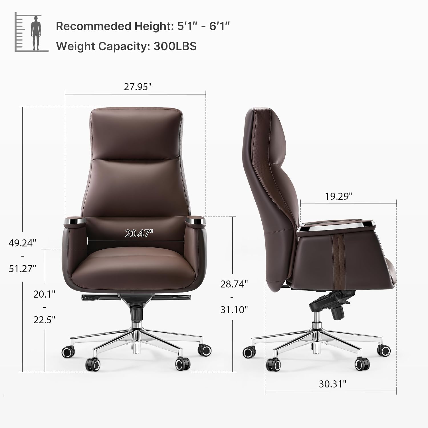 High Back Executive Office Cha - Upholstery Leather Work ulasan dan harga