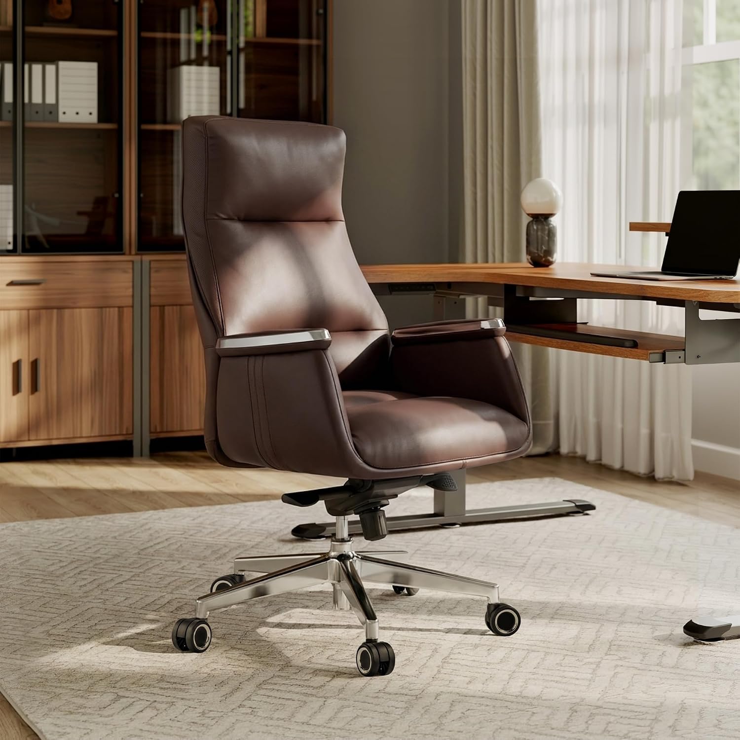 High Back Executive Office Cha - Upholstery Leather Work ulasan dan harga