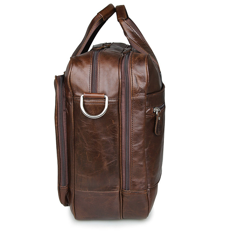 LACHIOUR Genuine Leather Men B - Leather Work Bag Men ulasan dan harga