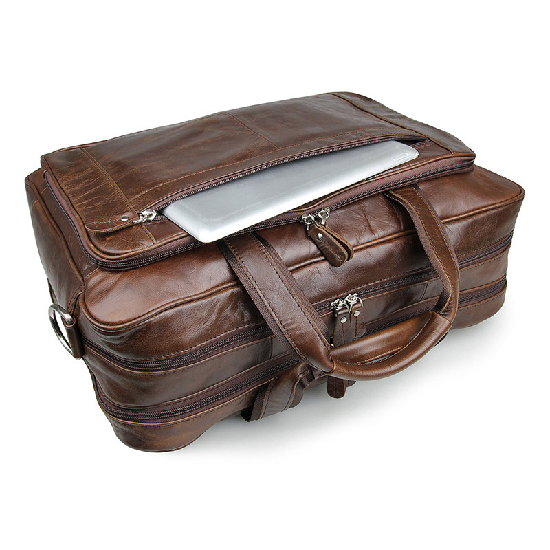 LACHIOUR Genuine Leather Men B - Leather Work Bag Men ulasan dan harga