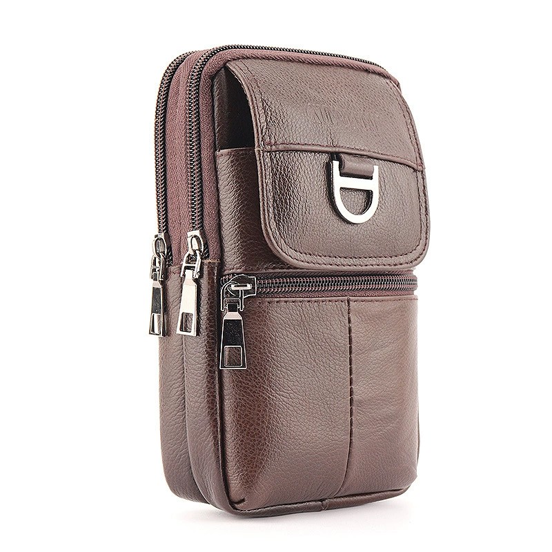 Men's Leather Waist Bag - Larg - Leather Work Bag Men ulasan dan harga