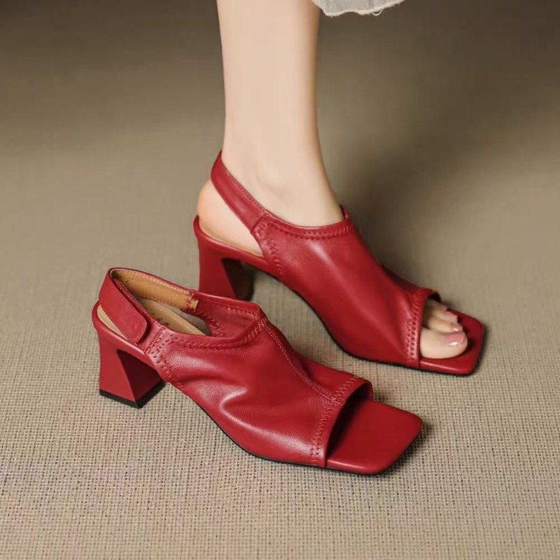 French Style Ultra Soft Leathe - Leather Work Heels ulasan dan harga